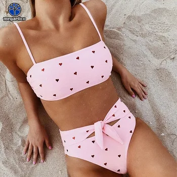 Megartico high waist swimsuit bikini women 2019 pink bow tie fashion stroje kompielowe push up lady swimming suit for holiday
Megartico high waist swimsuit bikini women 2019 pink bow tie fashion stroje kompielowe push up lady swimming suit for holiday