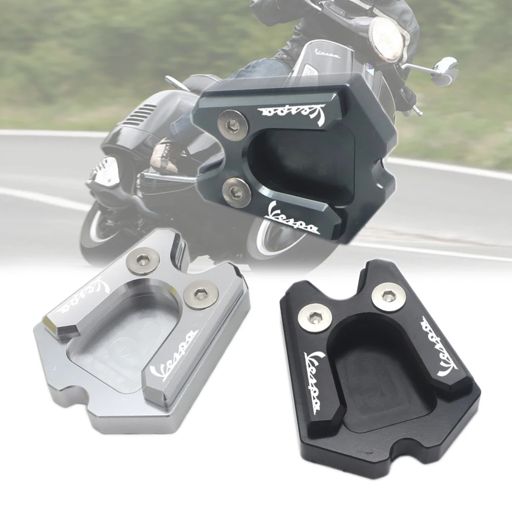 Motorcycle CNC Alunimun Kickstand Foot Side Stand Enlarge Extension Pad Support Plate For VESPA GTS GTV 3Vie sprint LX
Motorcycle CNC Alunimun Kickstand Foot Side Stand Enlarge Extension Pad Support Plate For VESPA GTS GTV 3Vie sprint LX