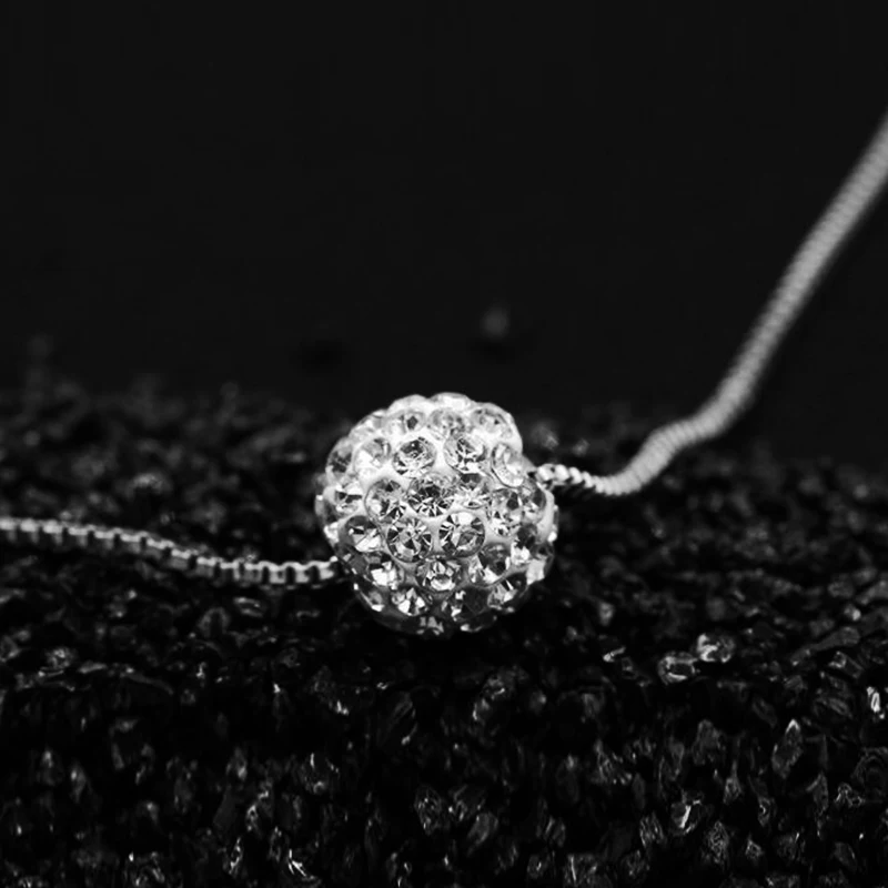 Charm Silver Plated Disco Ball Full Inset Crystal Pendant Necklaces for Women Fashion Jewelry Statement Necklace
Charm Silver Plated Disco Ball Full Inset Crystal Pendant Necklaces for Women Fashion Jewelry Statement Necklace