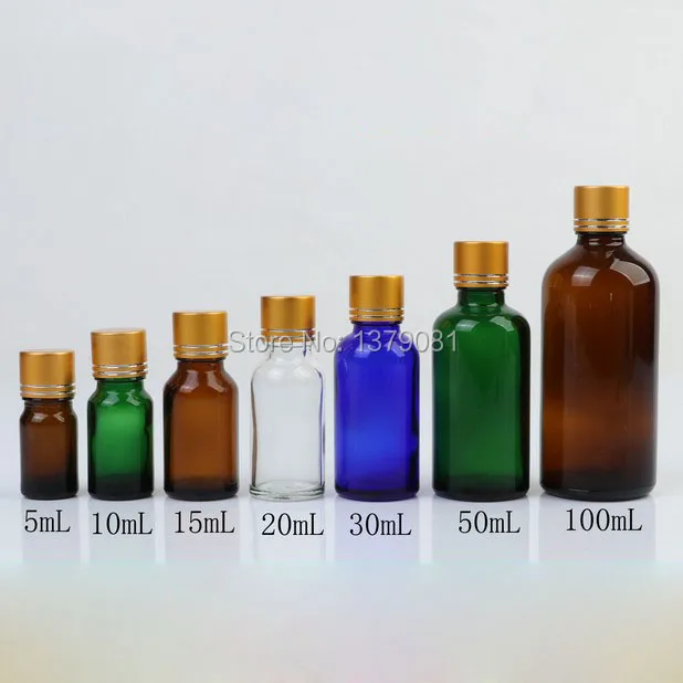5ml 10ml 15ml 20ml 30ml 50ml 100ml Colorful Glass Bottle With Gold Screw Cap Tangent Line Essential Oil DIY Sample Vials | Красота и