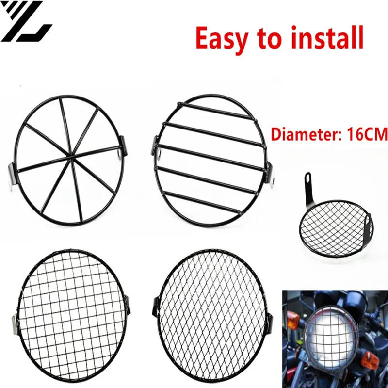 Motorcycle 7" Headlight Mesh Grill Side Mount Universal Cover Mask for Cafe Racer Headlight Grille Covers for honda harley
Motorcycle 7" Headlight Mesh Grill Side Mount Universal Cover Mask for Cafe Racer Headlight Grille Covers for honda harley