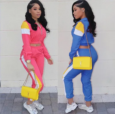 Spring safari style women tracksuit patchwork zipper up long sleeve top skinny pants suits two pieces sports equipment 3 color
Spring safari style women tracksuit patchwork zipper up long sleeve top skinny pants suits two pieces sports equipment 3 color