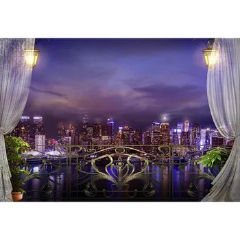 Night View Photography Background Metal Fence White Curtain Buildings With Lights Backdrop For Wedding Party Photo Booth Props
Night View Photography Background Metal Fence White Curtain Buildings With Lights Backdrop For Wedding Party Photo Booth Props