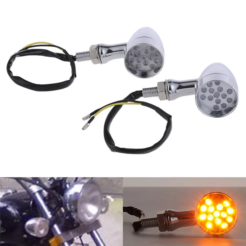 2Pes Led Light Bullet Amber Bulb Motorcycle Turn Signal Indicator Light Cruiser Chopper Custom Light 14LED 12V
2Pes Led Light Bullet Amber Bulb Motorcycle Turn Signal Indicator Light Cruiser Chopper Custom Light 14LED 12V