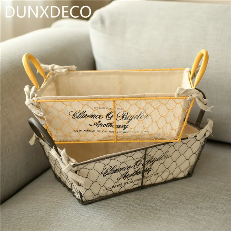 DUNXDECO Home Office Storage Basket Loft Retro Iron Book Fruit Holder Container Table Organiser Home Store Decoration
DUNXDECO Home Office Storage Basket Loft Retro Iron Book Fruit Holder Container Table Organiser Home Store Decoration