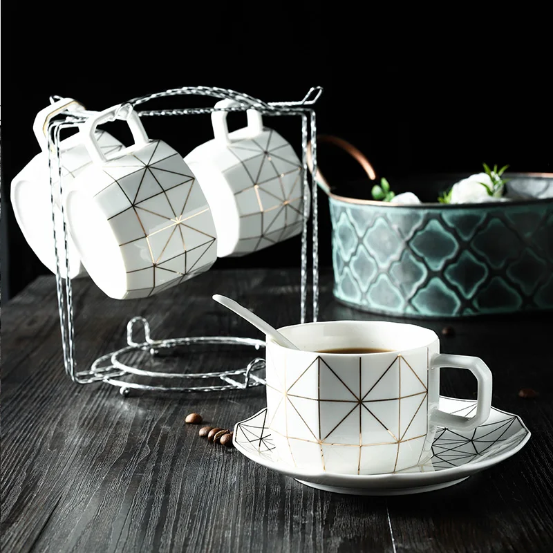 Yolife Ceramic Cups And Saucers Diamond style Coffee Cup Set British Afternoon Black Tea Set Porcelain Teacup for Wedding Gifts
Yolife Ceramic Cups And Saucers Diamond style Coffee Cup Set British Afternoon Black Tea Set Porcelain Teacup for Wedding Gifts