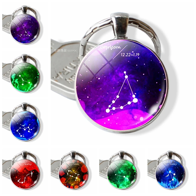 Birthday Gift 12 Constellation Keychain Aries Taurus Gemini Cancer Leo Virgo Libra Zodiac Jewelry Glass Cabochon Key Chain
Birthday Gift 12 Constellation Keychain Aries Taurus Gemini Cancer Leo Virgo Libra Zodiac Jewelry Glass Cabochon Key Chain