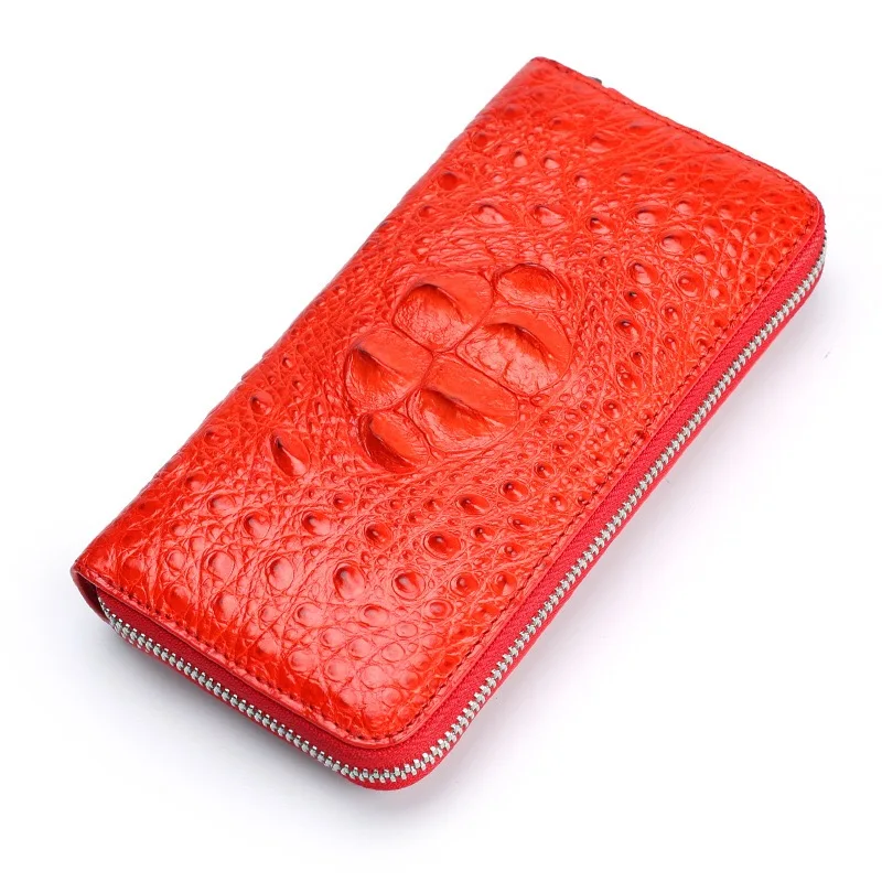 Classical Designer Genuine Crocodile Head Alligator Leather Women Large Card Holder Zipper Closure Lady Long Wallet Clutch Purse
Classical Designer Genuine Crocodile Head Alligator Leather Women Large Card Holder Zipper Closure Lady Long Wallet Clutch Purse
