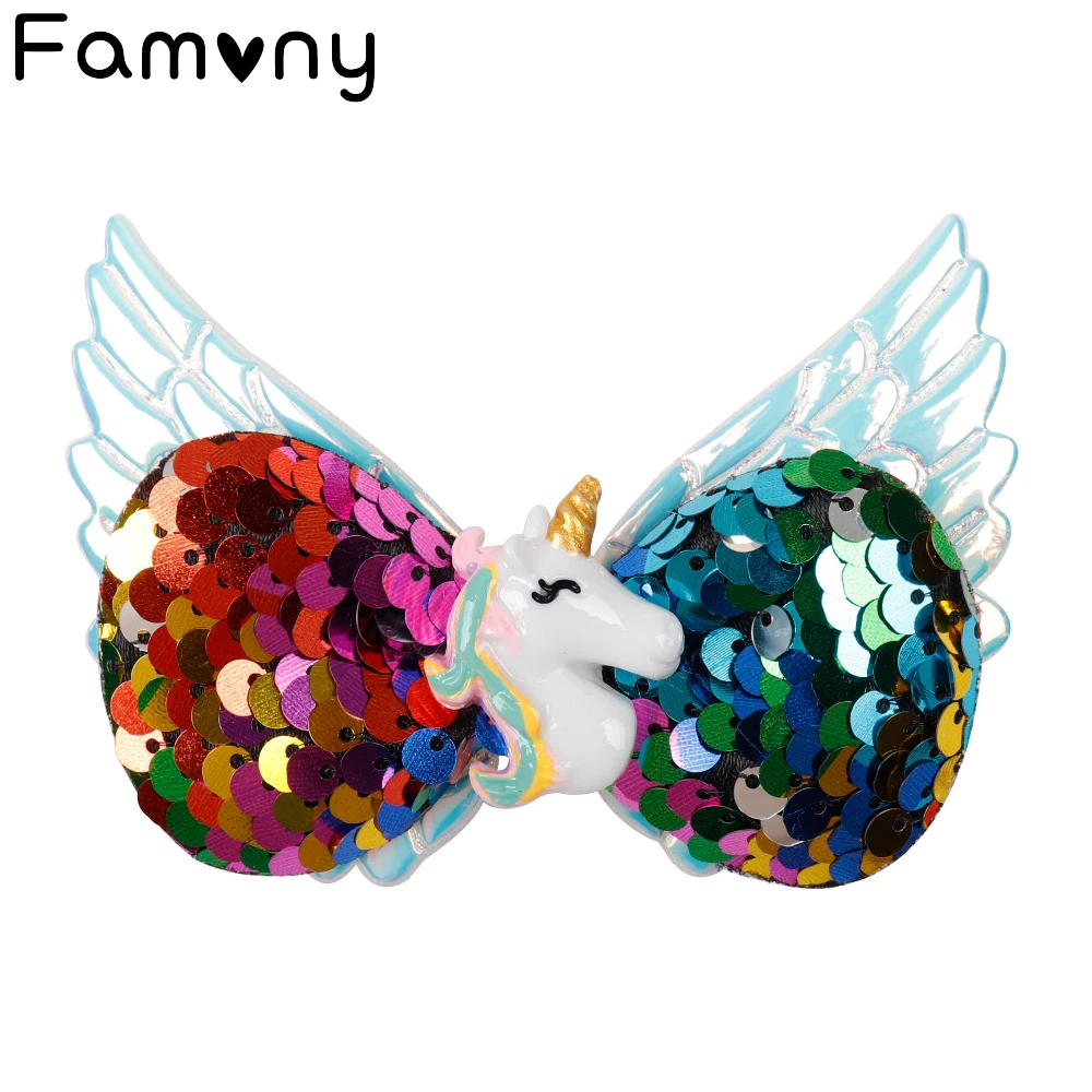Hair Accessories Hair Bows Hairgrips for Girls Wings Reversible Sequin Barrettes with Resin Unicorn Bowknot Fashion Hairbows
Hair Accessories Hair Bows Hairgrips for Girls Wings Reversible Sequin Barrettes with Resin Unicorn Bowknot Fashion Hairbows