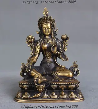 Crafts Statue Old Tibet BUddhism Temple Bronze Green Tara Goddess Kwan-yin Bodhisattva Statue halloween
Crafts Statue Old Tibet BUddhism Temple Bronze Green Tara Goddess Kwan-yin Bodhisattva Statue halloween