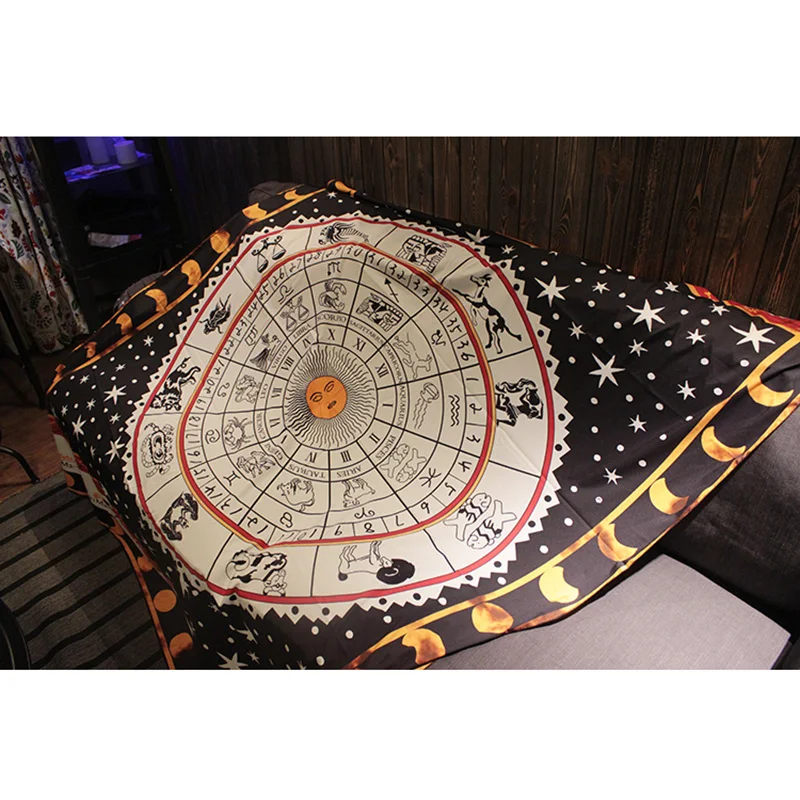 148*200cm Big Size Tarot Tablecloth Aspect Astrology Sofa Cover Carpet Otsuge Beautiful Pattern Game Tarot Board Game Accessorie
148*200cm Big Size Tarot Tablecloth Aspect Astrology Sofa Cover Carpet Otsuge Beautiful Pattern Game Tarot Board Game Accessorie