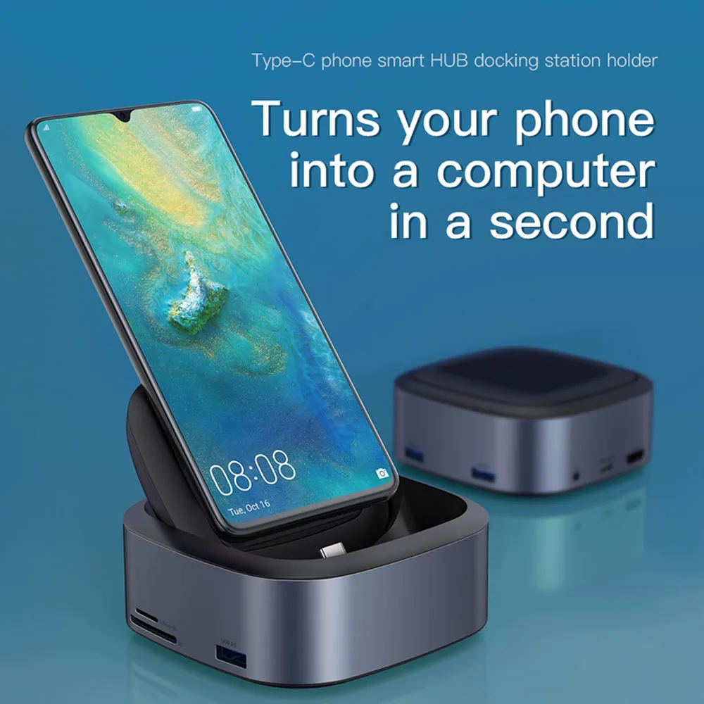 FDBRO 7-in-1 2 USB3.0 Type-C To HDMI Dock Power Adapter SD TF Card Charge Station Hub for Samsung S8 S9 LG G5 Huawei P20 Pro
FDBRO 7-in-1 2 USB3.0 Type-C To HDMI Dock Power Adapter SD TF Card Charge Station Hub for Samsung S8 S9 LG G5 Huawei P20 Pro