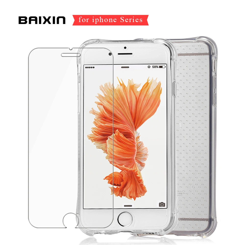 Baixin Screen Protector for iPhone 6 6s 7 plus Tempered Glass For iPhone 5 5s SE 6 6 s 6plus 7plus TPU Protector Shockproof Case
Baixin Screen Protector for iPhone 6 6s 7 plus Tempered Glass For iPhone 5 5s SE 6 6 s 6plus 7plus TPU Protector Shockproof Case