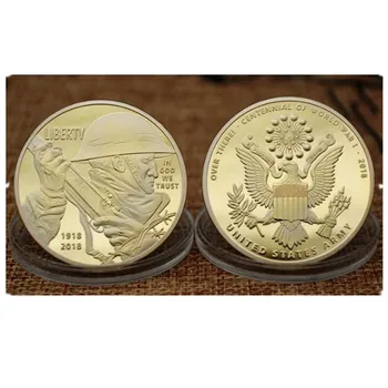 100 pcs USA soldier hero coins gold plated 100th anniversary world war 1 badge 40 mm collectible souvenir decoration coin
100 pcs USA soldier hero coins gold plated 100th anniversary world war 1 badge 40 mm collectible souvenir decoration coin