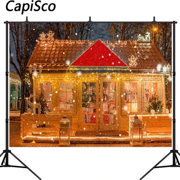 Capisco Christmas backdrop Brightly lit wooden house Photography Background vinyl Photographic Backdrop For Photo Studio
Capisco Christmas backdrop Brightly lit wooden house Photography Background vinyl Photographic Backdrop For Photo Studio