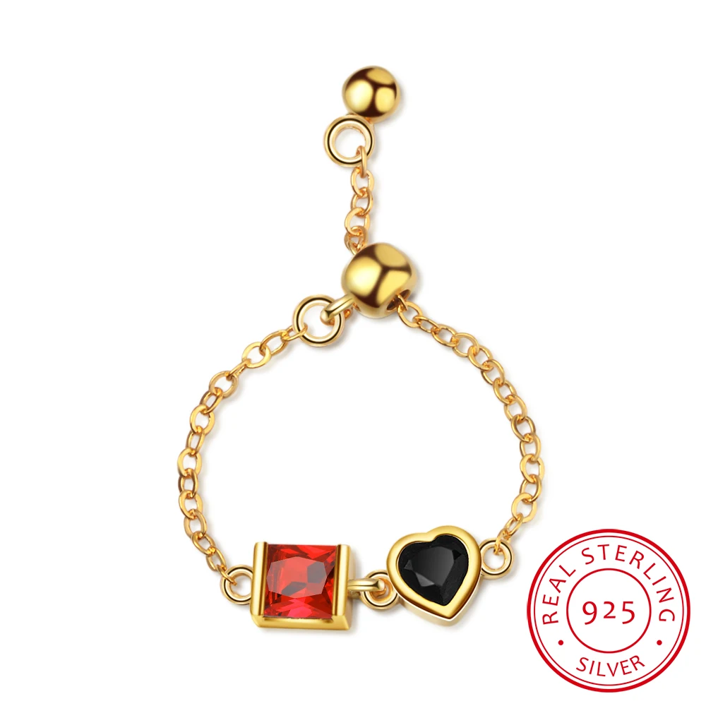 Two Colors 925 Sterling Silver Adjustable Love Heart Chain Index Finger Rings For Women Anillos Bague S-r384
Two Colors 925 Sterling Silver Adjustable Love Heart Chain Index Finger Rings For Women Anillos Bague S-r384