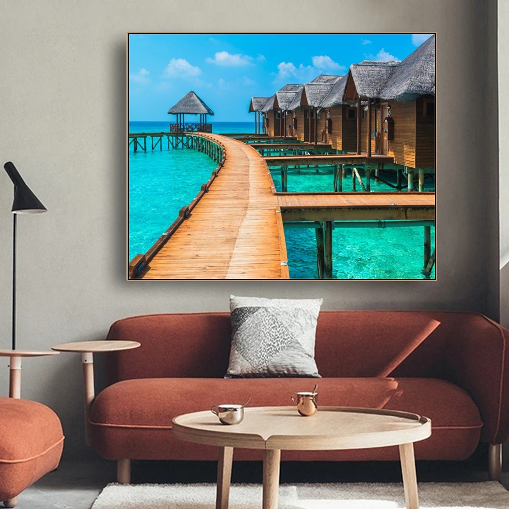Laeacco Seaside Cabin Boardwalk Canvas Painting Nordic Posters And Prints Modern Home Decoration Wall Picture For Living Room
Laeacco Seaside Cabin Boardwalk Canvas Painting Nordic Posters And Prints Modern Home Decoration Wall Picture For Living Room