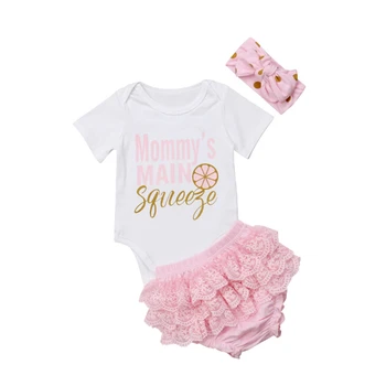 Cute Newborn Baby Girl Clothing Set Birthday Costume For Girl Clothes Cotton Short Sleeve Romper Lace Shorts Toddler Clothes Set
Cute Newborn Baby Girl Clothing Set Birthday Costume For Girl Clothes Cotton Short Sleeve Romper Lace Shorts Toddler Clothes Set