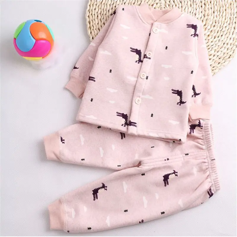 Newborn baby sleepwear suit spring autumn girls toddler cotton cartoon coats+pants 2pcs outfits for boy infant kids soft clothes |