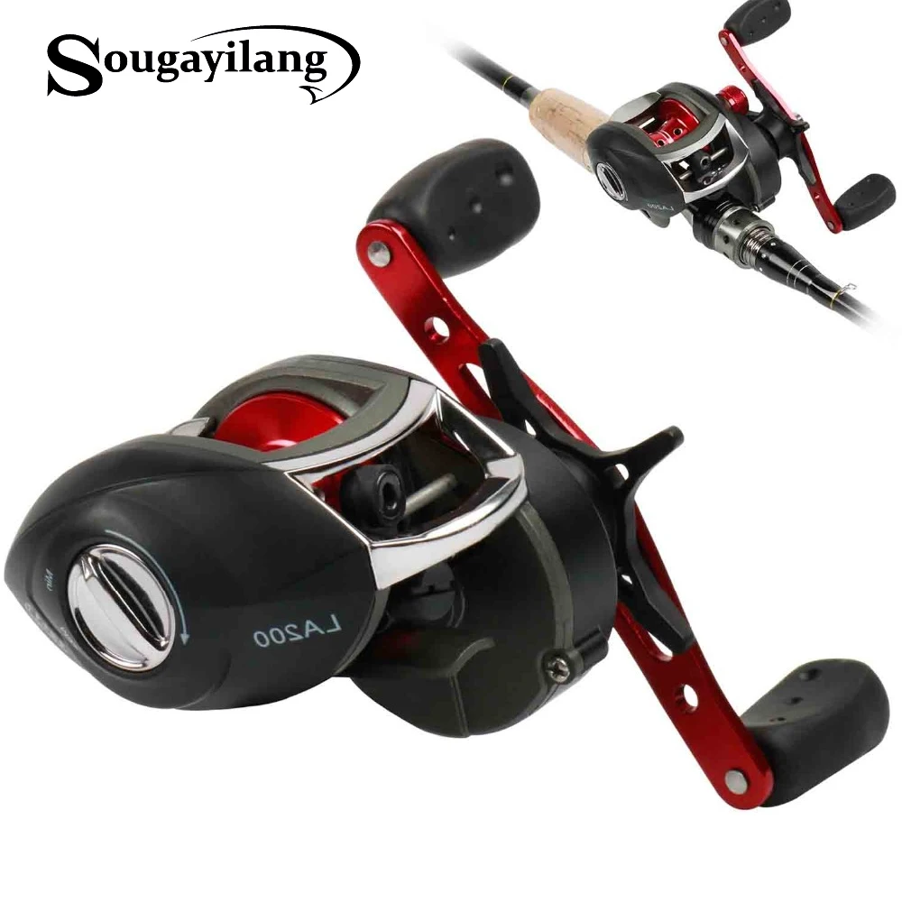 Sougayilang 8.1:1High Speed Baitcasting Fishing Reel Left/Right Hand Front Drag Spinning Casting Max 20LB | Спорт и развлечения