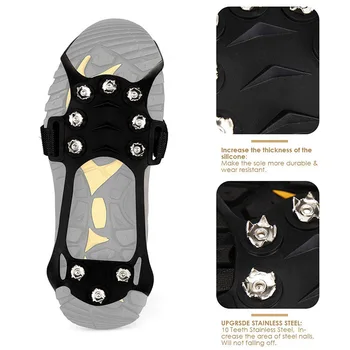 1 Pair Anti-Slip 10 Teeth Ice Crampons Traction Cleat for Shoes Boots Outdoor Hiking Climbing ED-shipping
1 Pair Anti-Slip 10 Teeth Ice Crampons Traction Cleat for Shoes Boots Outdoor Hiking Climbing ED-shipping