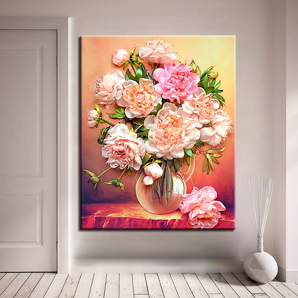 Flower-DIY-Oil-Painting-By-Numbers-Coloring-Peony-Canvas-Pictures-Calligraphy-Acrylic-Wall-Art-Kits-Hand