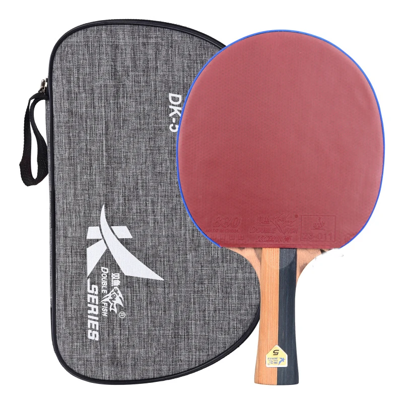 7-Plys Wood Double Fish DK5 Carbon Fiber Table Tennis Racket Pingpong Paddles Racquet Bat Flared Handle With Polish Texture Bag
7-Plys Wood Double Fish DK5 Carbon Fiber Table Tennis Racket Pingpong Paddles Racquet Bat Flared Handle With Polish Texture Bag