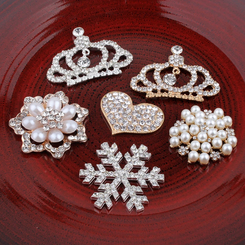 5PCS Handmade Vintage Metal Decorative Buttons Crystal Pearl Flower Center Alloy Flatback Rhinestone Buttons Craft Supplies
5PCS Handmade Vintage Metal Decorative Buttons Crystal Pearl Flower Center Alloy Flatback Rhinestone Buttons Craft Supplies
