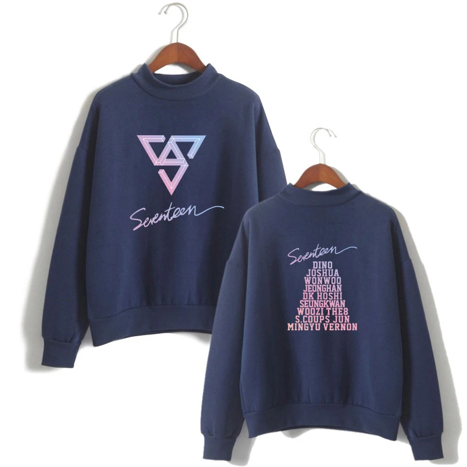 SEVENTEEN 17 Fashion Streetwear Turtlenecks Sweatshirts Women Fashion Fans Capless Sweatshirt Casual Clothes
SEVENTEEN 17 Fashion Streetwear Turtlenecks Sweatshirts Women Fashion Fans Capless Sweatshirt Casual Clothes