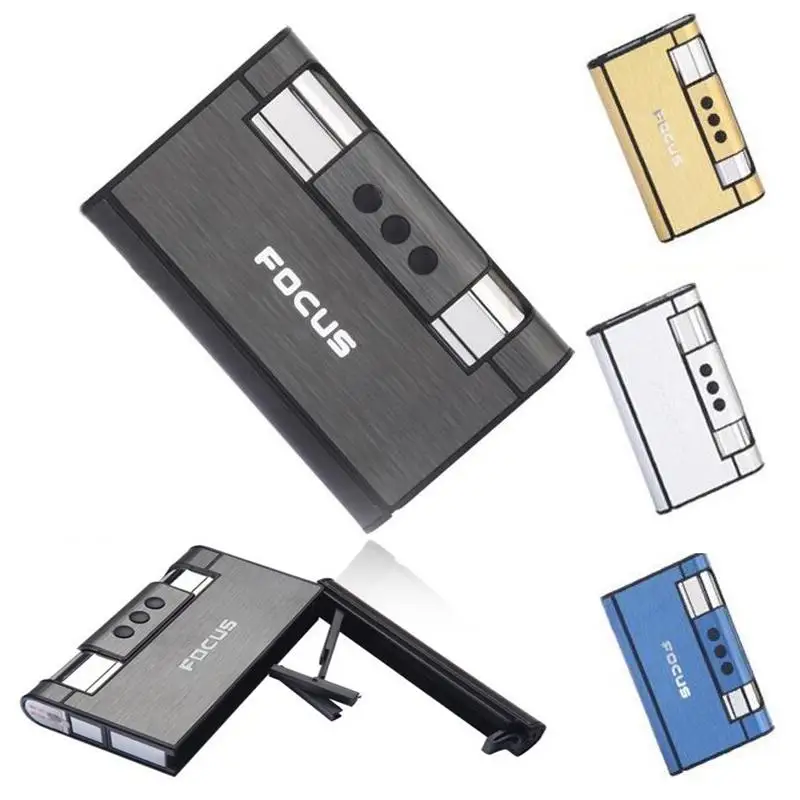 FOCUS Portable Cigarette Boxes With Kerosene Oil Torch Lighter Cigarette Metal Case Holder Lighter Gadget For Men Christmas Gift
FOCUS Portable Cigarette Boxes With Kerosene Oil Torch Lighter Cigarette Metal Case Holder Lighter Gadget For Men Christmas Gift
