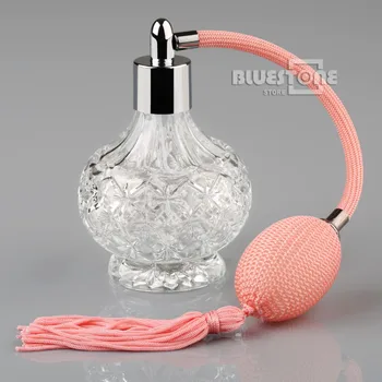 Clear Crystal Glass Perfume Bottle Atomizer with Pink Long Tassel Spray Pump 80ml
Clear Crystal Glass Perfume Bottle Atomizer with Pink Long Tassel Spray Pump 80ml