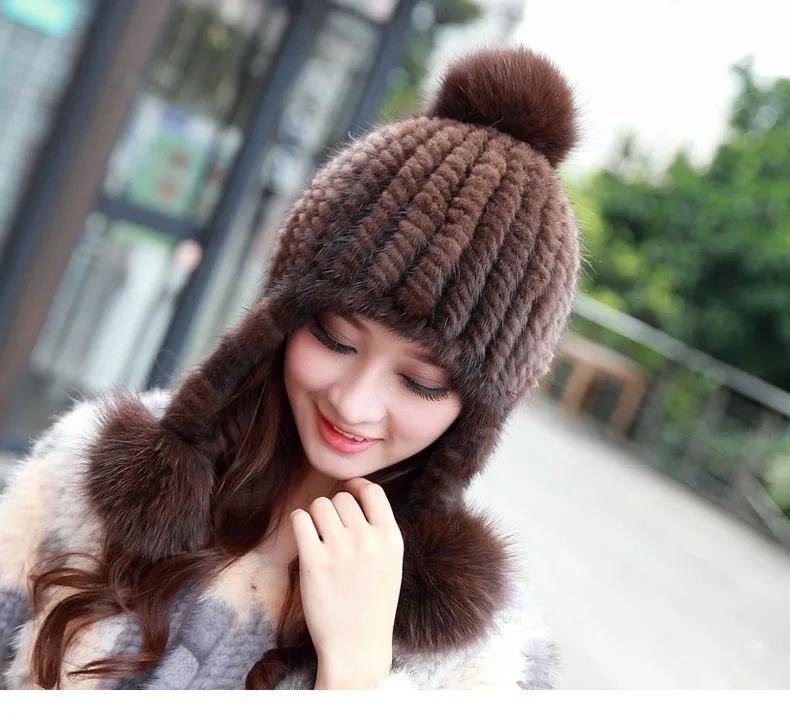 New fashion Genuine real natural knitted Mink Fur Hat Cap women hand made knit Fashion Winter Headgear Berets H603
New fashion Genuine real natural knitted Mink Fur Hat Cap women hand made knit Fashion Winter Headgear Berets H603