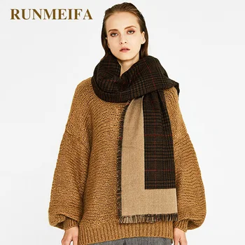 RUNMEIFA 2018 Newest Houndstooth Scarf Women Winter Warm Cashmere-like retro Scarves Female Elegant Fashion Echarpe Ladies Scarf 
RUNMEIFA 2018 Newest Houndstooth Scarf Women Winter Warm Cashmere-like retro Scarves Female Elegant Fashion Echarpe Ladies Scarf