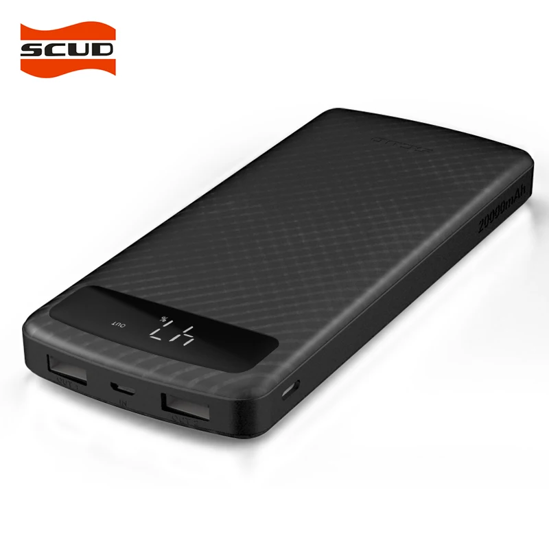 SCUD Power Bank 20000mAh Portable External Battery Pack Backup Charger LCD Dual USB Powerbank for Phones and Tablets
SCUD Power Bank 20000mAh Portable External Battery Pack Backup Charger LCD Dual USB Powerbank for Phones and Tablets