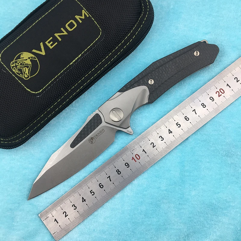 Kevin John venom Flipper ATTACKER folding knife M390 blade titanium carbon fiber handle outdoor camping EDC tools
Kevin John venom Flipper ATTACKER folding knife M390 blade titanium carbon fiber handle outdoor camping EDC tools