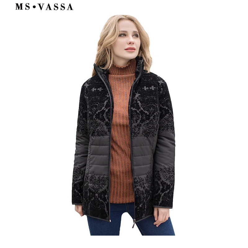 MS VASSA Women Jacket New Autumn fashion lady casual Winter jacket with flock turn-down collar plus over size 6XL 7XL outerwear
MS VASSA Women Jacket New Autumn fashion lady casual Winter jacket with flock turn-down collar plus over size 6XL 7XL outerwear