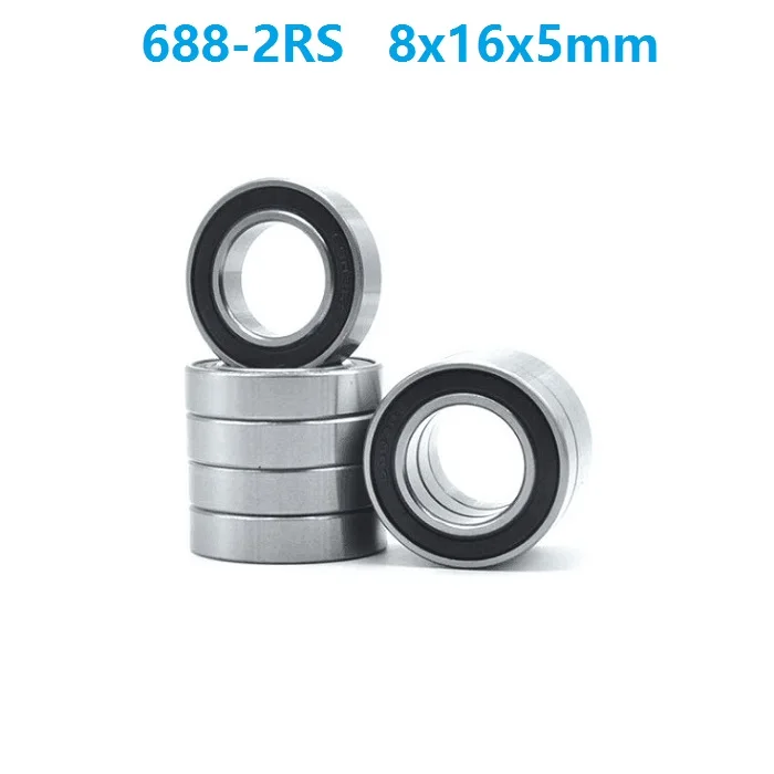 100pcs/lot 688RS 688-2RS 688 RS 2RS ball bearing 8x16x5 mm deep groove ball bearings Miniature Mini bearing 8*16*5
100pcs/lot 688RS 688-2RS 688 RS 2RS ball bearing 8x16x5 mm deep groove ball bearings Miniature Mini bearing 8*16*5