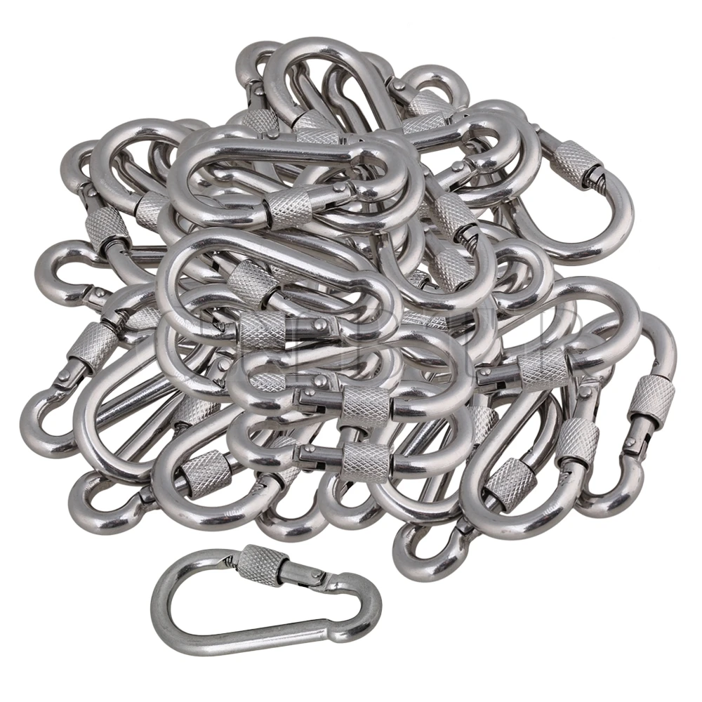 CNBTR Silver 61mm Heavy Duty 304 Stainless Steel Quick Link Chain Carabiner Rope Cable Connector Pack of 50
CNBTR Silver 61mm Heavy Duty 304 Stainless Steel Quick Link Chain Carabiner Rope Cable Connector Pack of 50