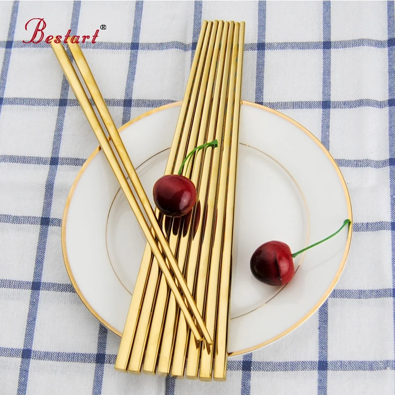 Hot Chinese Chopsticks Metal Gold Stainless Steel Square Stick Sushi Chinese Noodle Chop Sticks Long Baguette Cool Eating Tool
Hot Chinese Chopsticks Metal Gold Stainless Steel Square Stick Sushi Chinese Noodle Chop Sticks Long Baguette Cool Eating Tool