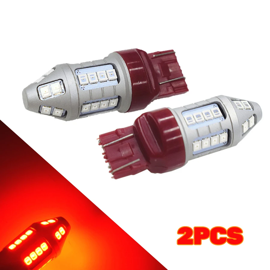 2pcs T20 7443 Red LED Brake Light 2835 30SMD Canbus Taillight Flashing Strobe Blinking Rear Alert Safety Stop Car Light
2pcs T20 7443 Red LED Brake Light 2835 30SMD Canbus Taillight Flashing Strobe Blinking Rear Alert Safety Stop Car Light