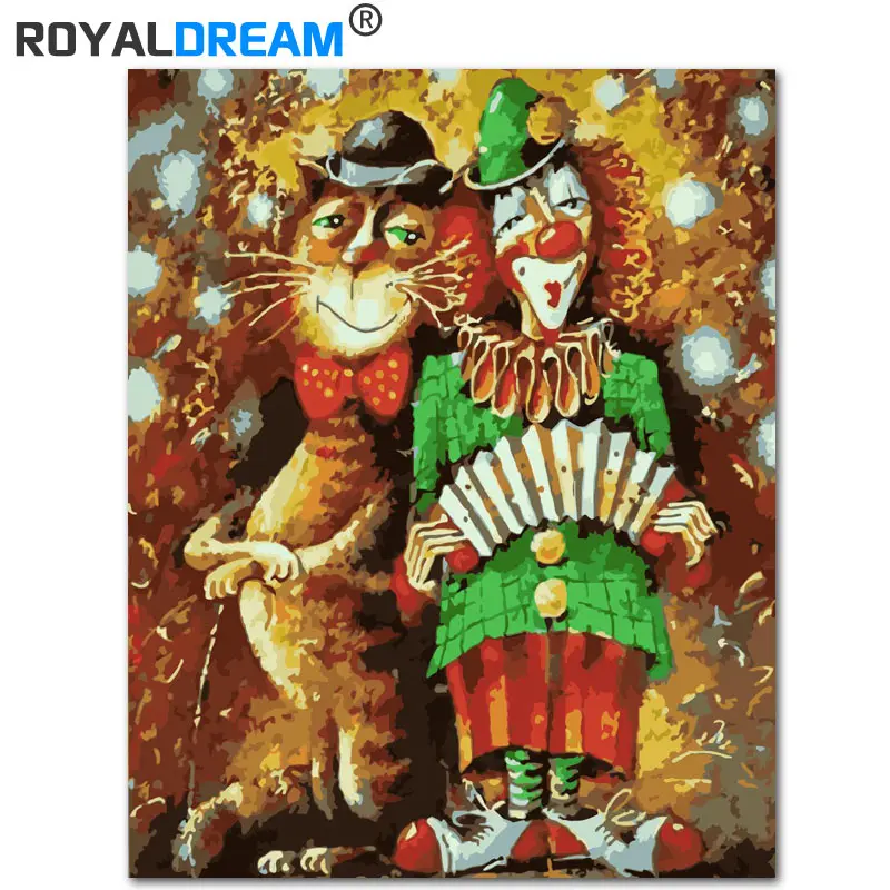 ROYALDREAM Cat Clown DIY Painting By Numbers Acrylic Paint By Numbers HandPainted Oil Painting On Canvas For Home Decor
ROYALDREAM Cat Clown DIY Painting By Numbers Acrylic Paint By Numbers HandPainted Oil Painting On Canvas For Home Decor