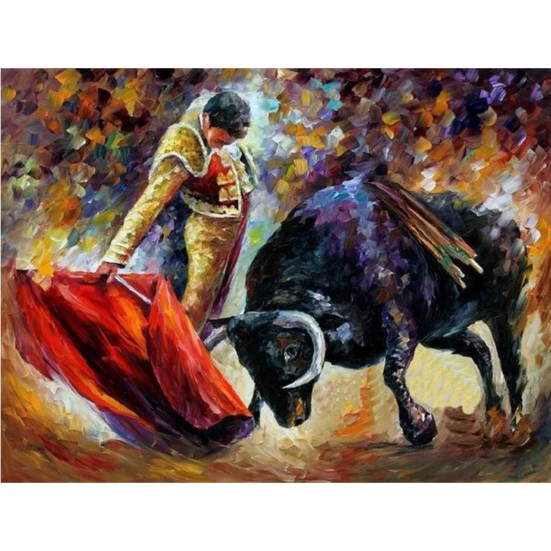 Daimond Paintings Cross-stitch Bullfighting 5D Diy Diamond Mosaic beadwork pictures of Rhinestones Diamant Embroidery portraits
Daimond Paintings Cross-stitch Bullfighting 5D Diy Diamond Mosaic beadwork pictures of Rhinestones Diamant Embroidery portraits