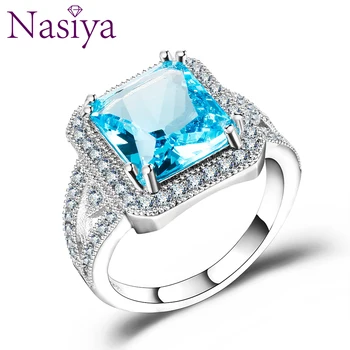 Blue Rings for Women 925 Silver Jewelry Ring With High Quality White Cubic Zirconia Rectangle Fashion Wedding Anniversary Gift
Blue Rings for Women 925 Silver Jewelry Ring With High Quality White Cubic Zirconia Rectangle Fashion Wedding Anniversary Gift