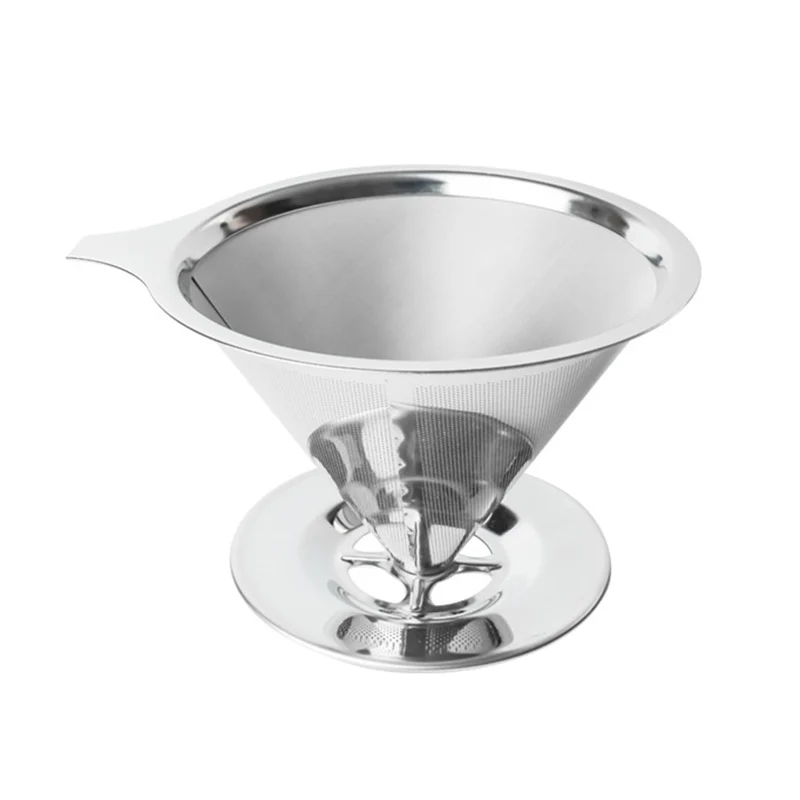Hot Stainless Steel Pour Over Coffee Dripper Filter Metal Cone Reusable for Coffee Maker LXY9
Hot Stainless Steel Pour Over Coffee Dripper Filter Metal Cone Reusable for Coffee Maker LXY9