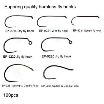 Eupheng 100pcs Competition Fly Fishing Hook Barbless fly tying hook Fishing Dry Nymph Shirmp Wet Caddis Fly Hook Black Nickle
Eupheng 100pcs Competition Fly Fishing Hook Barbless fly tying hook Fishing Dry Nymph Shirmp Wet Caddis Fly Hook Black Nickle