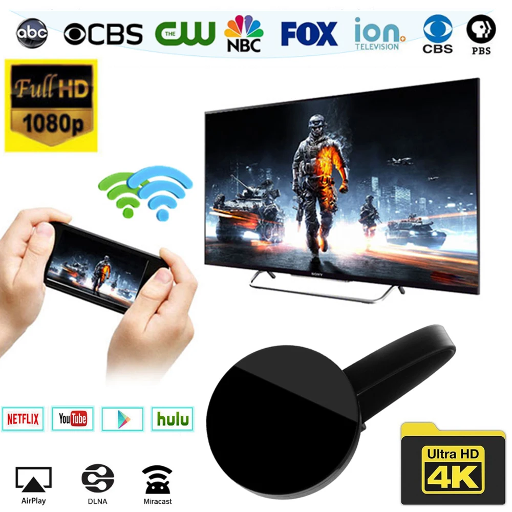 Wireless Wifi Display Receiver Dongle Mirascreen G2 HDMI Media MultiScreen TV Adapter For Netflix YouTube Chrome Cast
Wireless Wifi Display Receiver Dongle Mirascreen G2 HDMI Media MultiScreen TV Adapter For Netflix YouTube Chrome Cast