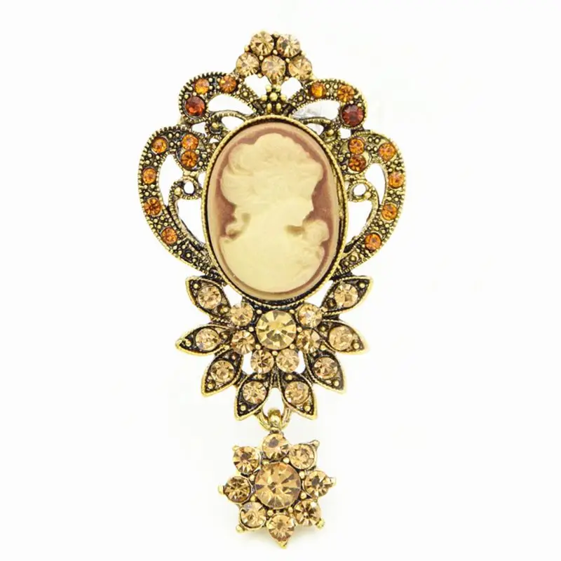 New Fashion Lady Vintage Rhinestone Cameo Victorian Style Wedding Party Pendant Brooch Pin
New Fashion Lady Vintage Rhinestone Cameo Victorian Style Wedding Party Pendant Brooch Pin