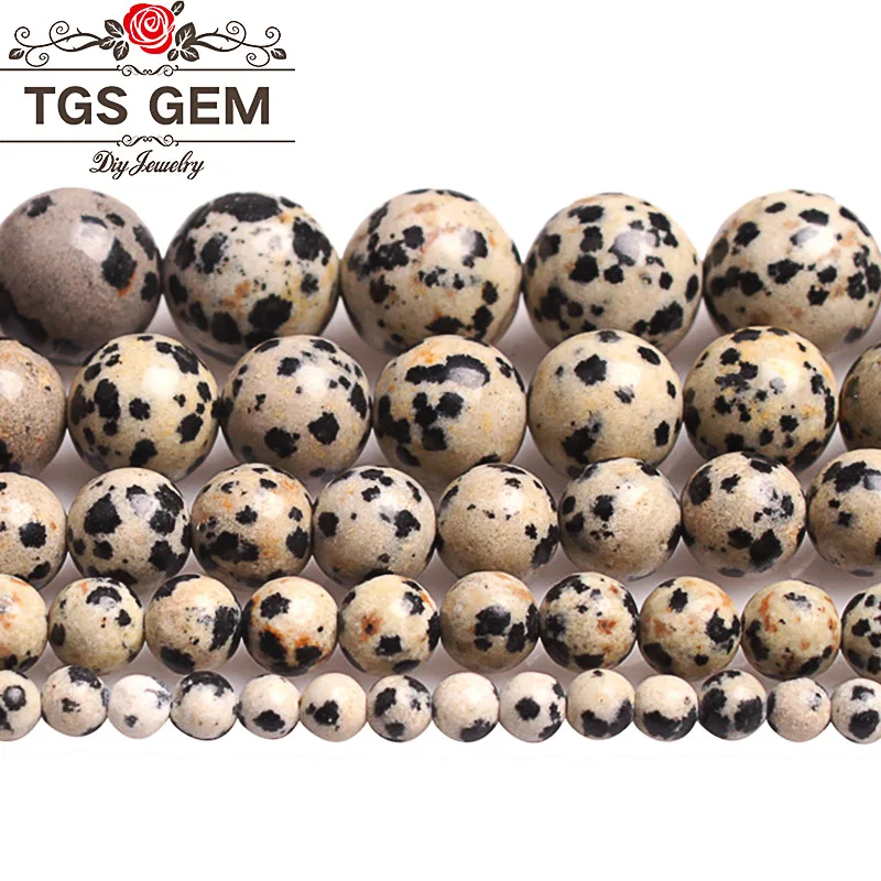 Natural Stone Dalmation Jaspers Beads Speckle Dot Round Loose Beads For Bracelet Jewelry Making 4 6 8 10 12 14mm
Natural Stone Dalmation Jaspers Beads Speckle Dot Round Loose Beads For Bracelet Jewelry Making 4 6 8 10 12 14mm