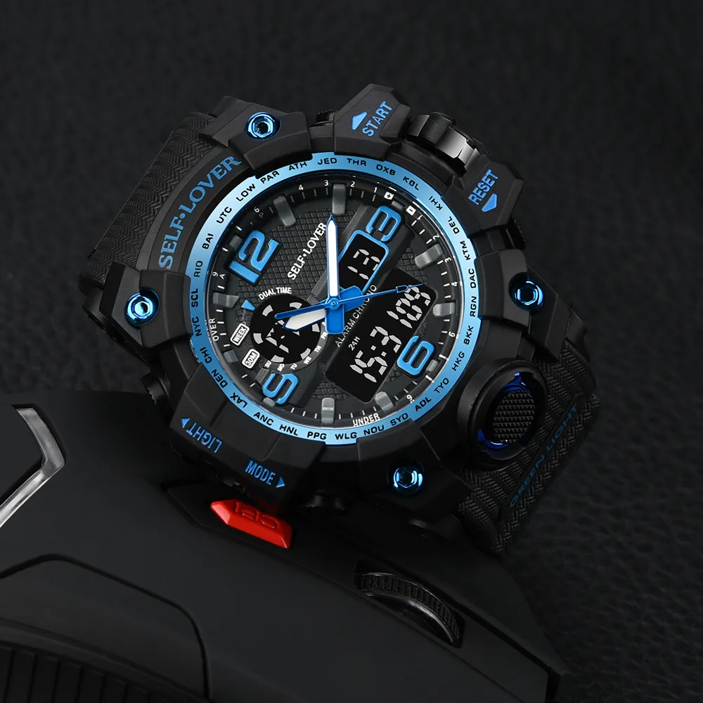 GEMIXIMen's watches Quartz Digital Sport waterproof Watch Dual Display Analog Digital LED Electronic Wrist Watches Dropshipping
GEMIXIMen's watches Quartz Digital Sport waterproof Watch Dual Display Analog Digital LED Electronic Wrist Watches Dropshipping