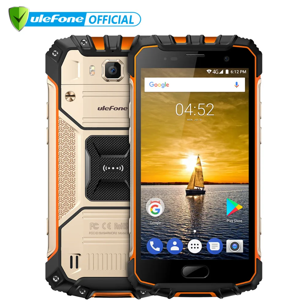 

Ulefone Armor 2S IP68 Waterproof Mobile Phone Android 7.0 5.0" FHD MTK6737T Quad Core 2GB+16GB 4G Global Version Smartphone